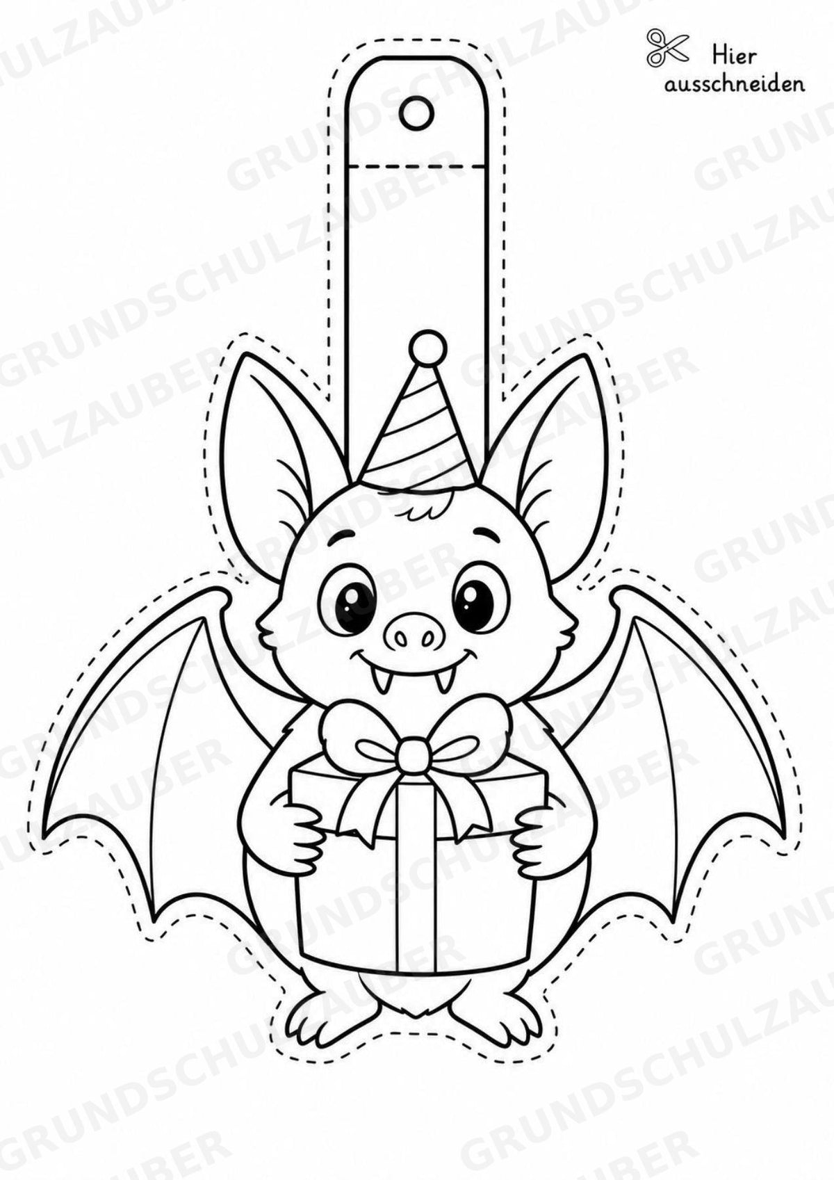 Fledermaus – Fensterdeko – Basteln – Ausmalbild – Ausschneiden – 15 Vorlagen – Materialseite 9