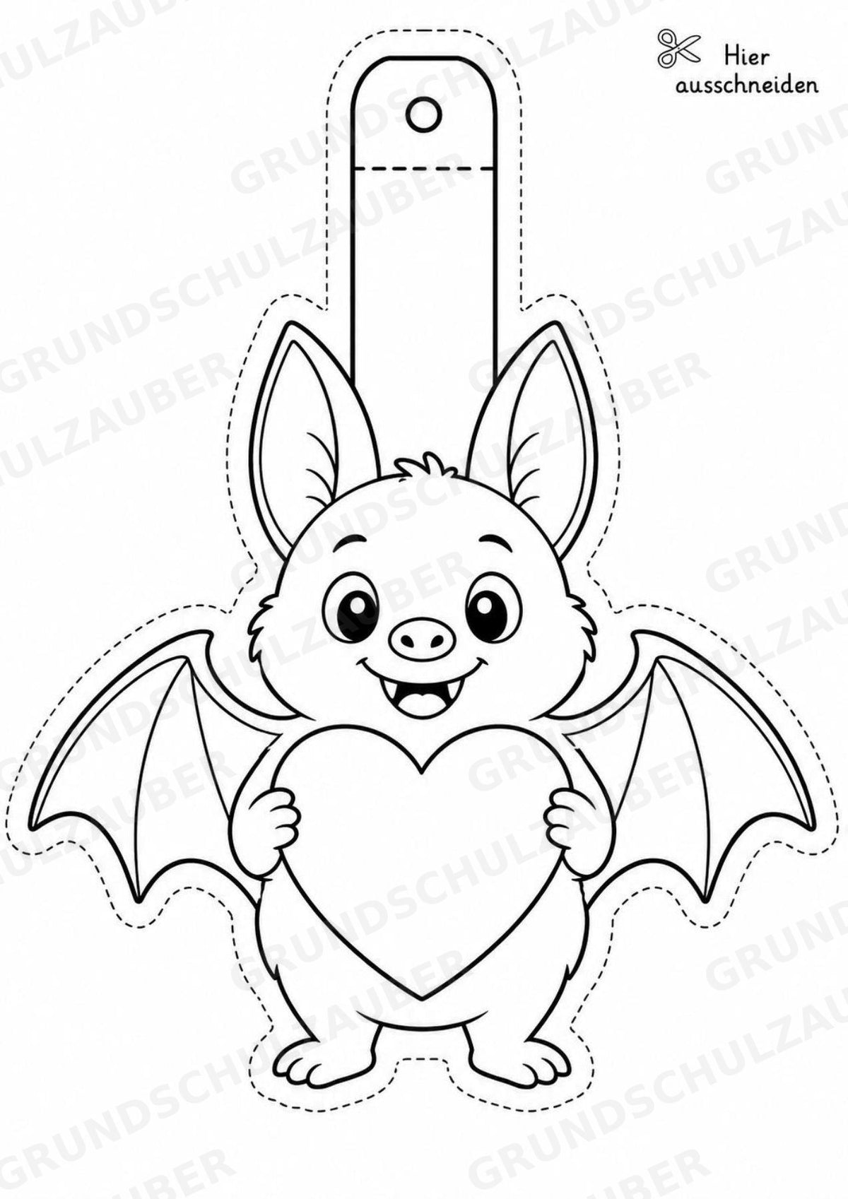Fledermaus – Fensterdeko – Basteln – Ausmalbild – Ausschneiden – 15 Vorlagen – Materialseite 13
