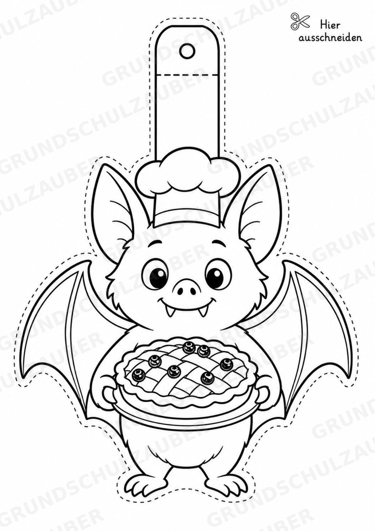 Fledermaus – Fensterdeko – Basteln – Ausmalbild – Ausschneiden – 15 Vorlagen – Materialseite 14