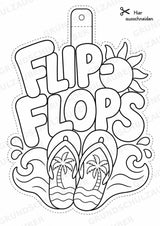 Flip Flops – Fensterdeko – Basteln – Ausmalbild – Ausschneiden – 15 Vorlagen – Materialseite 15