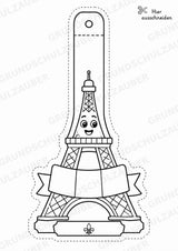 Frankreich – Fensterdeko – Basteln – Ausmalbild – Ausschneiden – 15 Vorlagen – Materialseite 2