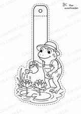 Frosch – Fensterdeko – Basteln – Ausmalbild – Ausschneiden – 15 Vorlagen – Materialseite 3