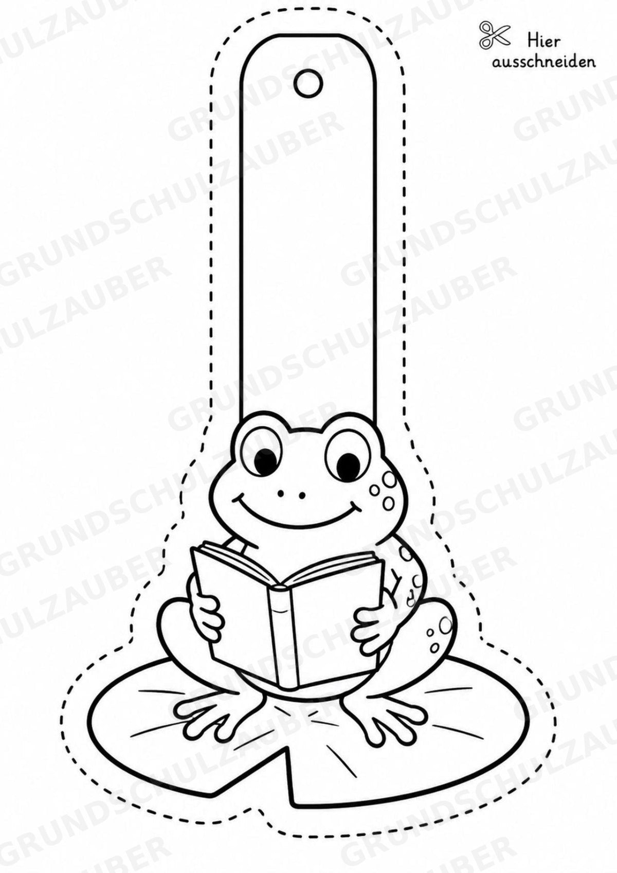 Frosch – Fensterdeko – Basteln – Ausmalbild – Ausschneiden – 15 Vorlagen – Materialseite 4