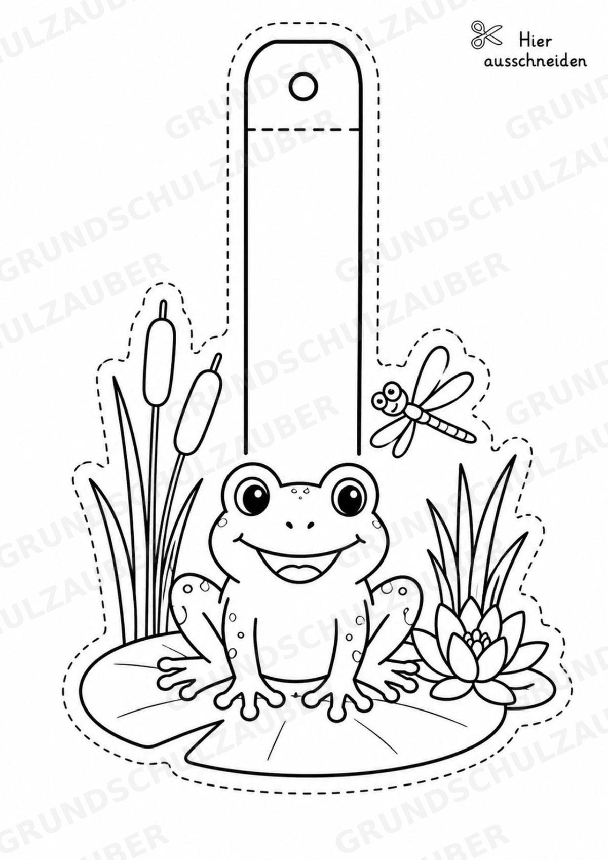 Frosch – Fensterdeko – Basteln – Ausmalbild – Ausschneiden – 15 Vorlagen – Materialseite 7