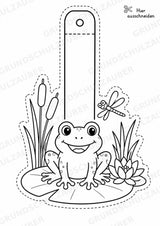 Frosch – Fensterdeko – Basteln – Ausmalbild – Ausschneiden – 15 Vorlagen – Materialseite 7