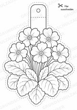 Frühblüher – Fensterdeko – Basteln – Ausmalbild – Ausschneiden – 15 Vorlagen – Materialseite 6