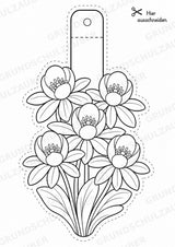 Frühblüher – Fensterdeko – Basteln – Ausmalbild – Ausschneiden – 15 Vorlagen – Materialseite 8