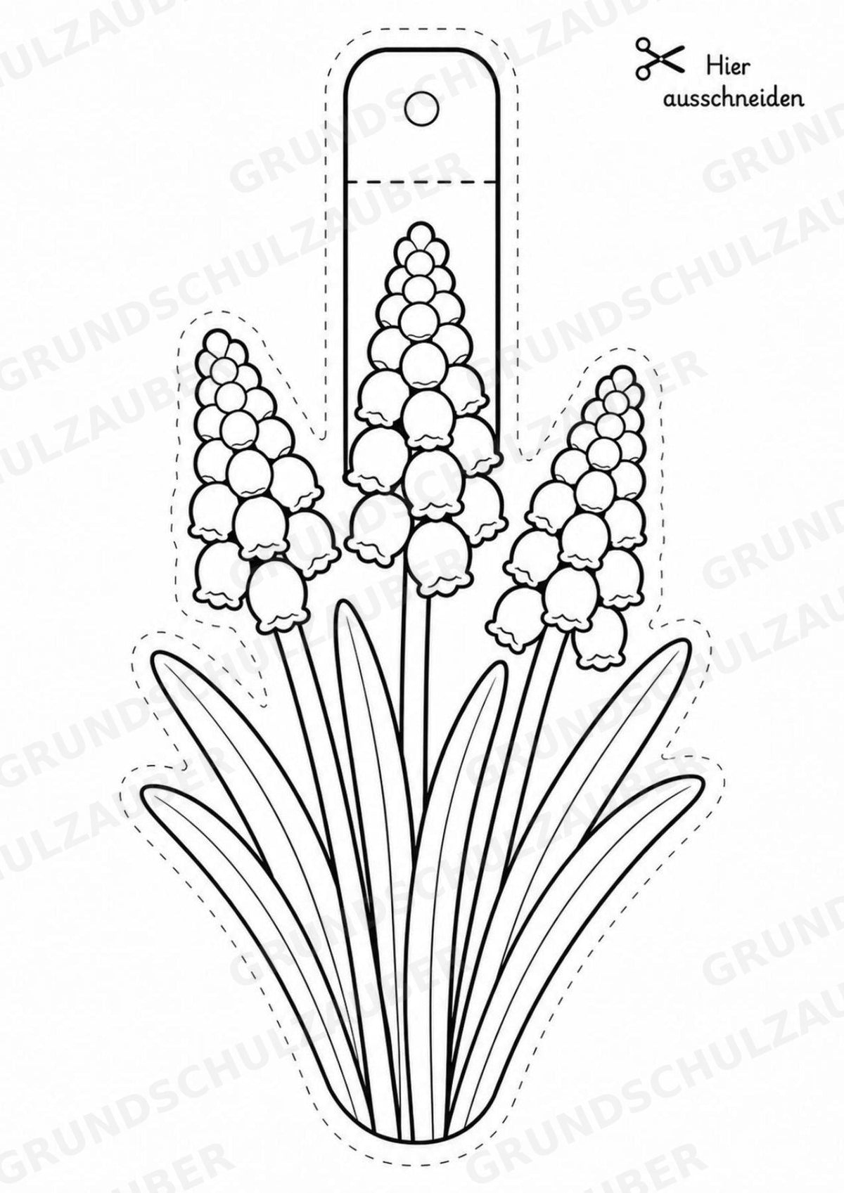 Frühblüher – Fensterdeko – Basteln – Ausmalbild – Ausschneiden – 15 Vorlagen – Materialseite 9