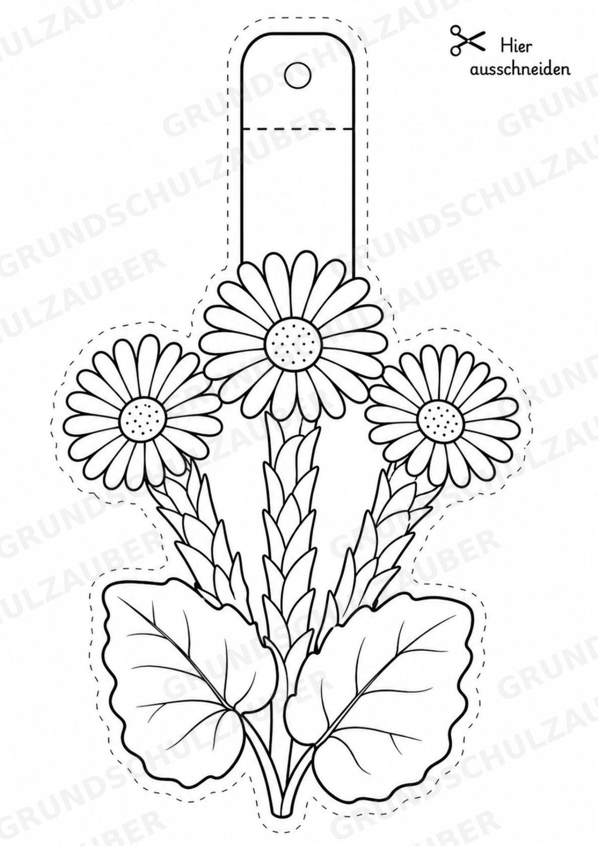 Frühblüher – Fensterdeko – Basteln – Ausmalbild – Ausschneiden – 15 Vorlagen – Materialseite 14