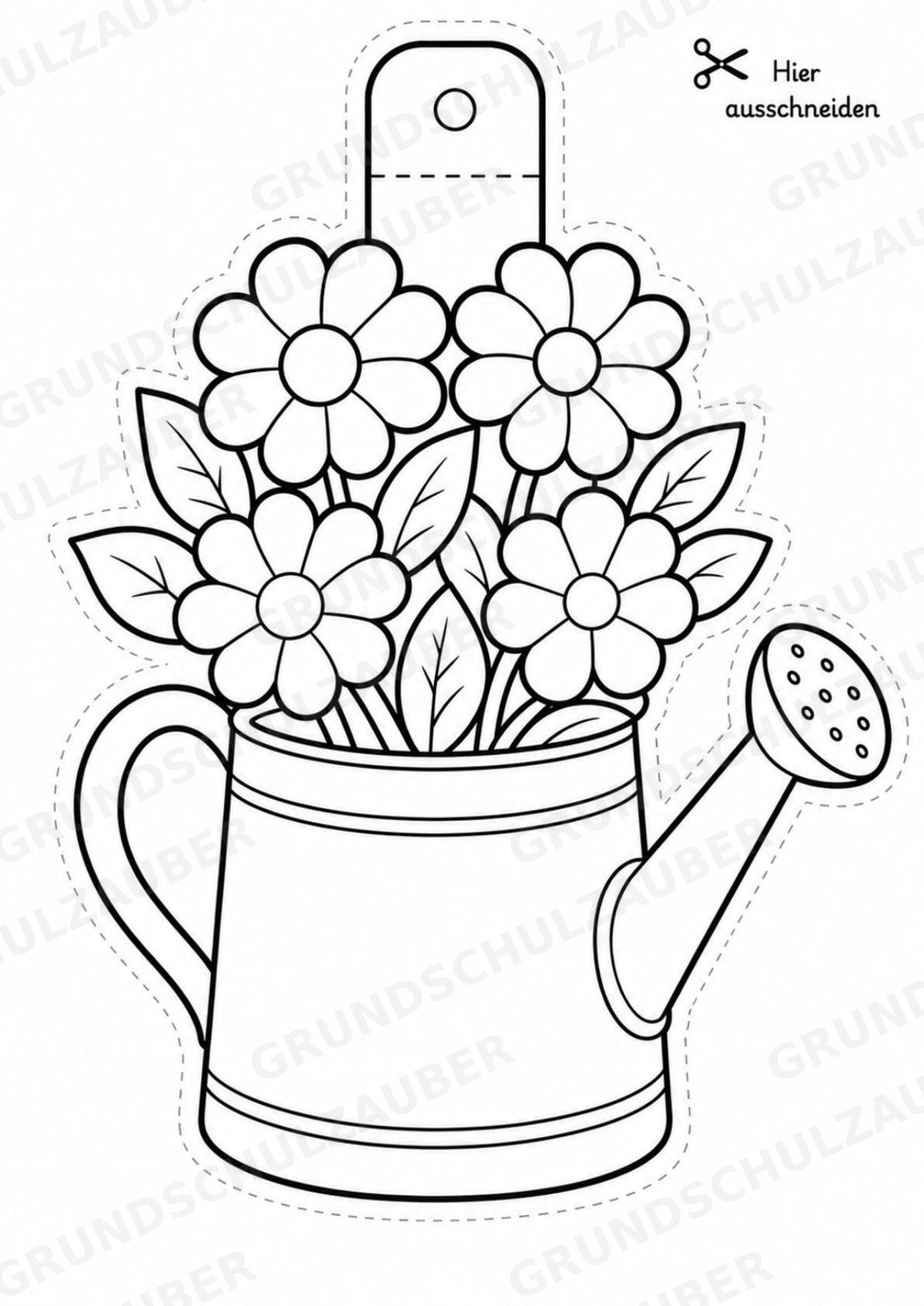 Frühling – Fensterdeko – Basteln – Ausmalbild – Ausschneiden – 15 Vorlagen – Materialseite 5