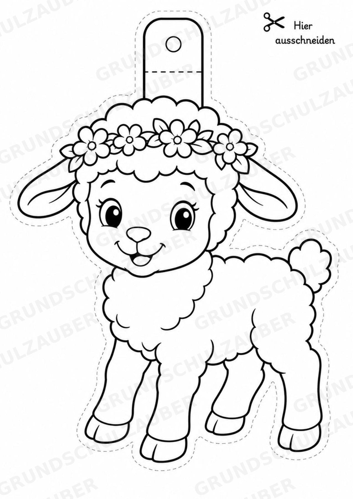 Frühling – Fensterdeko – Basteln – Ausmalbild – Ausschneiden – 15 Vorlagen – Materialseite 11
