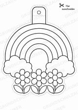Frühling – Fensterdeko – Basteln – Ausmalbild – Ausschneiden – 15 Vorlagen – Materialseite 13