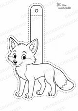 Fuchs – Fensterdeko – Basteln – Ausmalbild – Ausschneiden – 15 Vorlagen – Materialseite 2