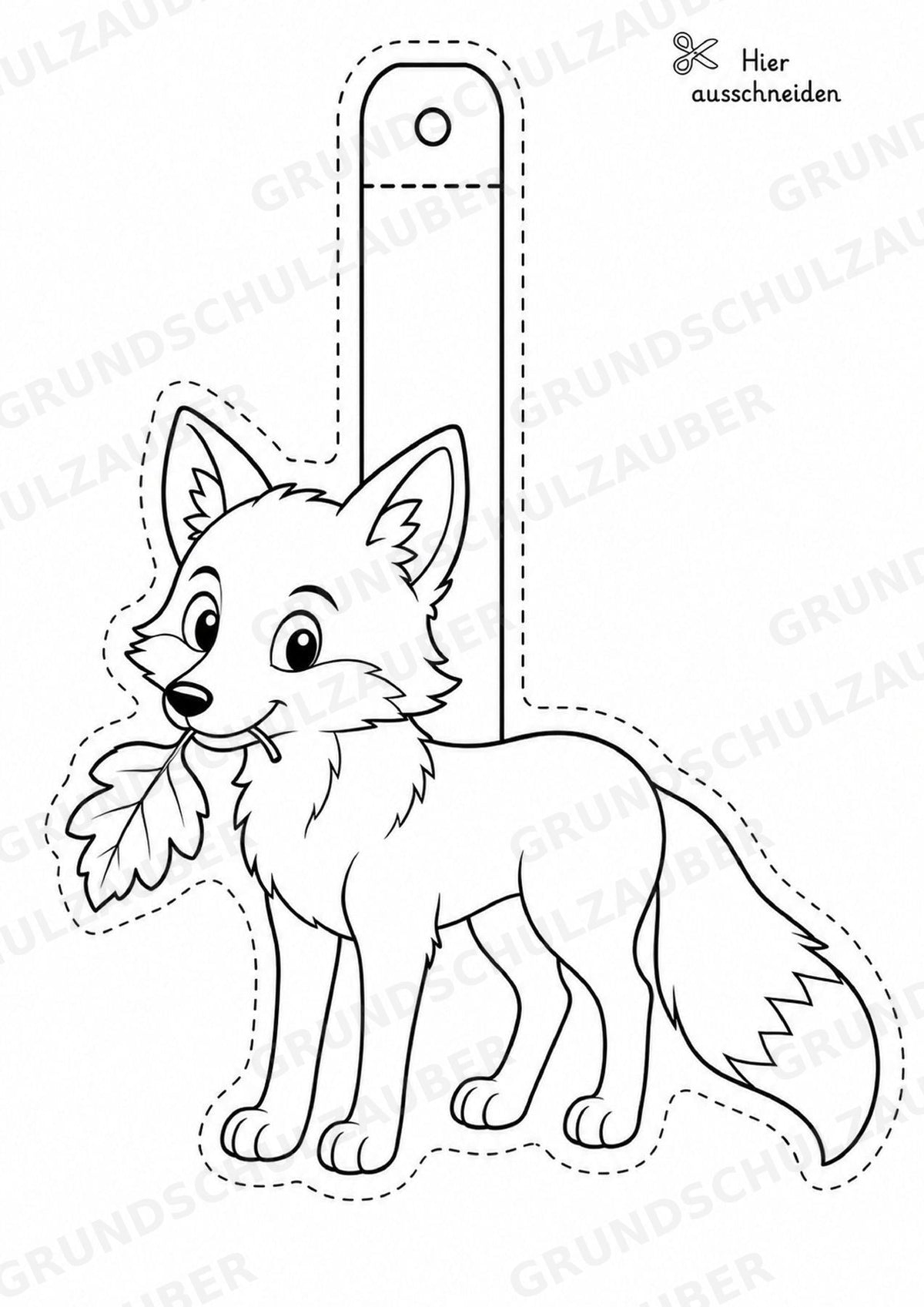 Fuchs – Fensterdeko – Basteln – Ausmalbild – Ausschneiden – 15 Vorlagen – Materialseite 6