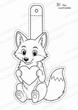 Fuchs – Fensterdeko – Basteln – Ausmalbild – Ausschneiden – 15 Vorlagen – Materialseite 7