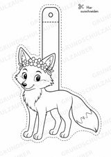 Fuchs – Fensterdeko – Basteln – Ausmalbild – Ausschneiden – 15 Vorlagen – Materialseite 9