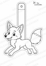 Fuchs – Fensterdeko – Basteln – Ausmalbild – Ausschneiden – 15 Vorlagen – Materialseite 10