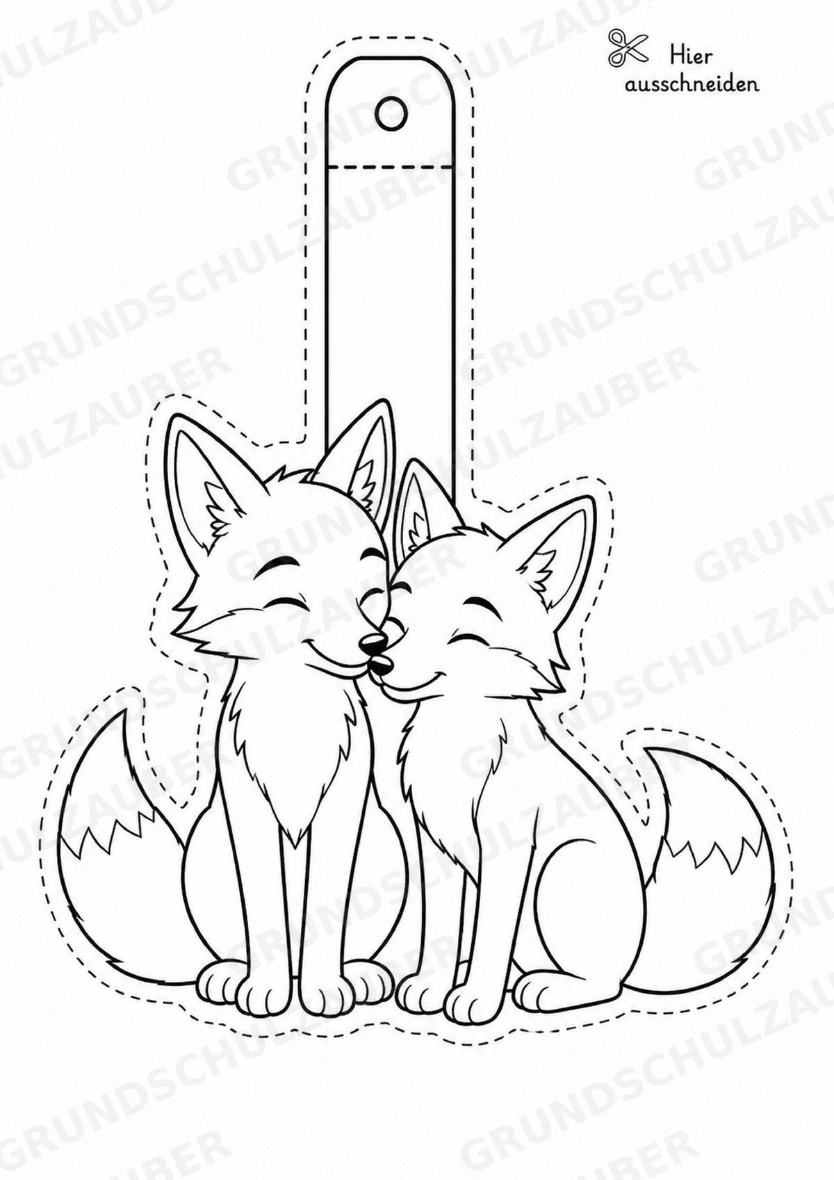 Fuchs – Fensterdeko – Basteln – Ausmalbild – Ausschneiden – 15 Vorlagen – Materialseite 12