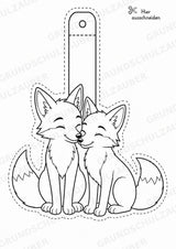 Fuchs – Fensterdeko – Basteln – Ausmalbild – Ausschneiden – 15 Vorlagen – Materialseite 12