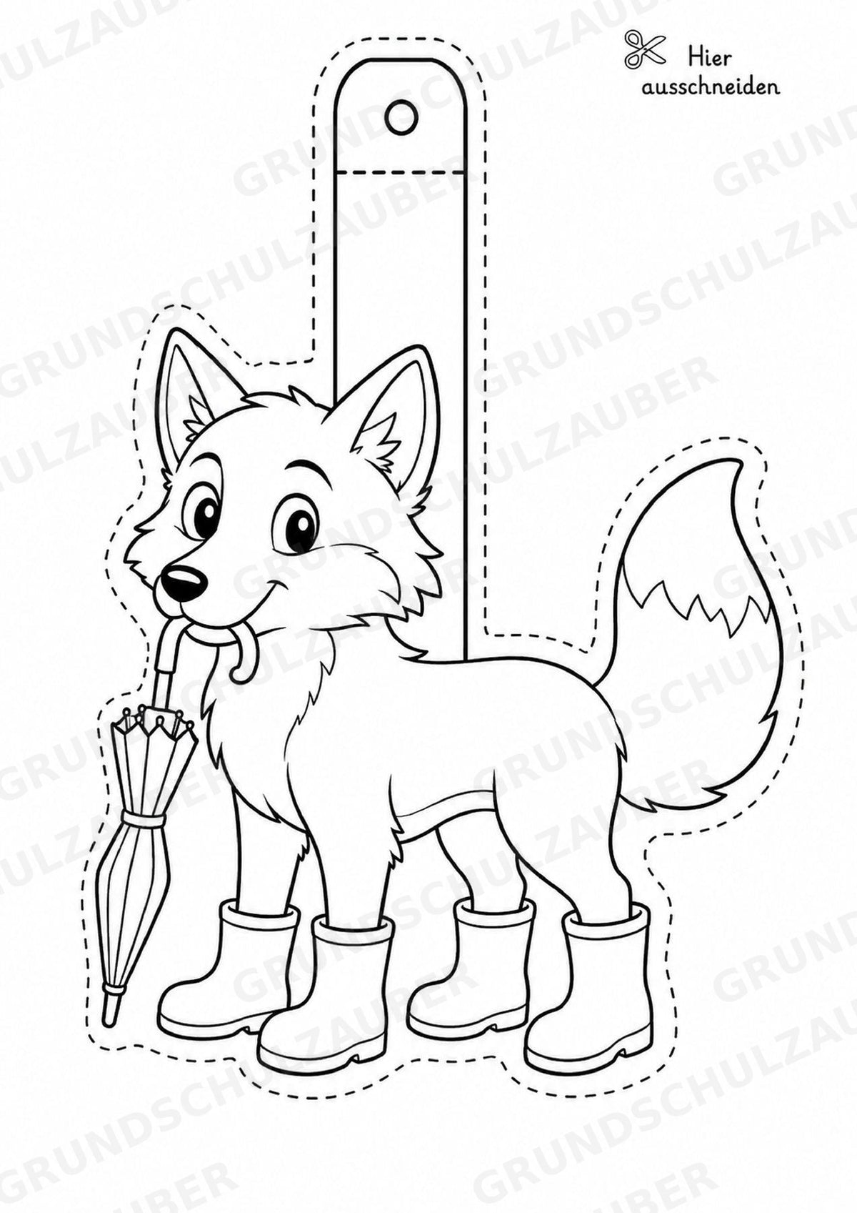 Fuchs – Fensterdeko – Basteln – Ausmalbild – Ausschneiden – 15 Vorlagen – Materialseite 14