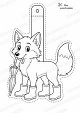 Fuchs – Fensterdeko – Basteln – Ausmalbild – Ausschneiden – 15 Vorlagen – Materialseite 14