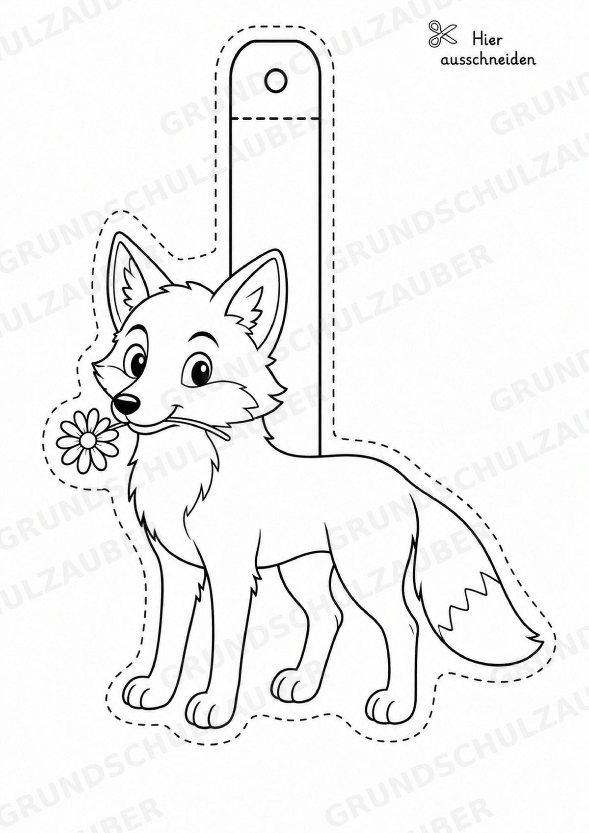 Fuchs – Fensterdeko – Basteln – Ausmalbild – Ausschneiden – 15 Vorlagen – Materialseite 15