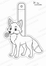 Fuchs – Fensterdeko – Basteln – Ausmalbild – Ausschneiden – 15 Vorlagen – Materialseite 15
