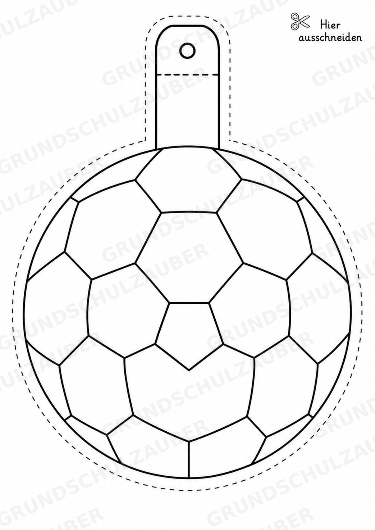 Fußball – Fensterdeko – Basteln – Ausmalbild – Ausschneiden – 15 Vorlagen – Materialseite 2