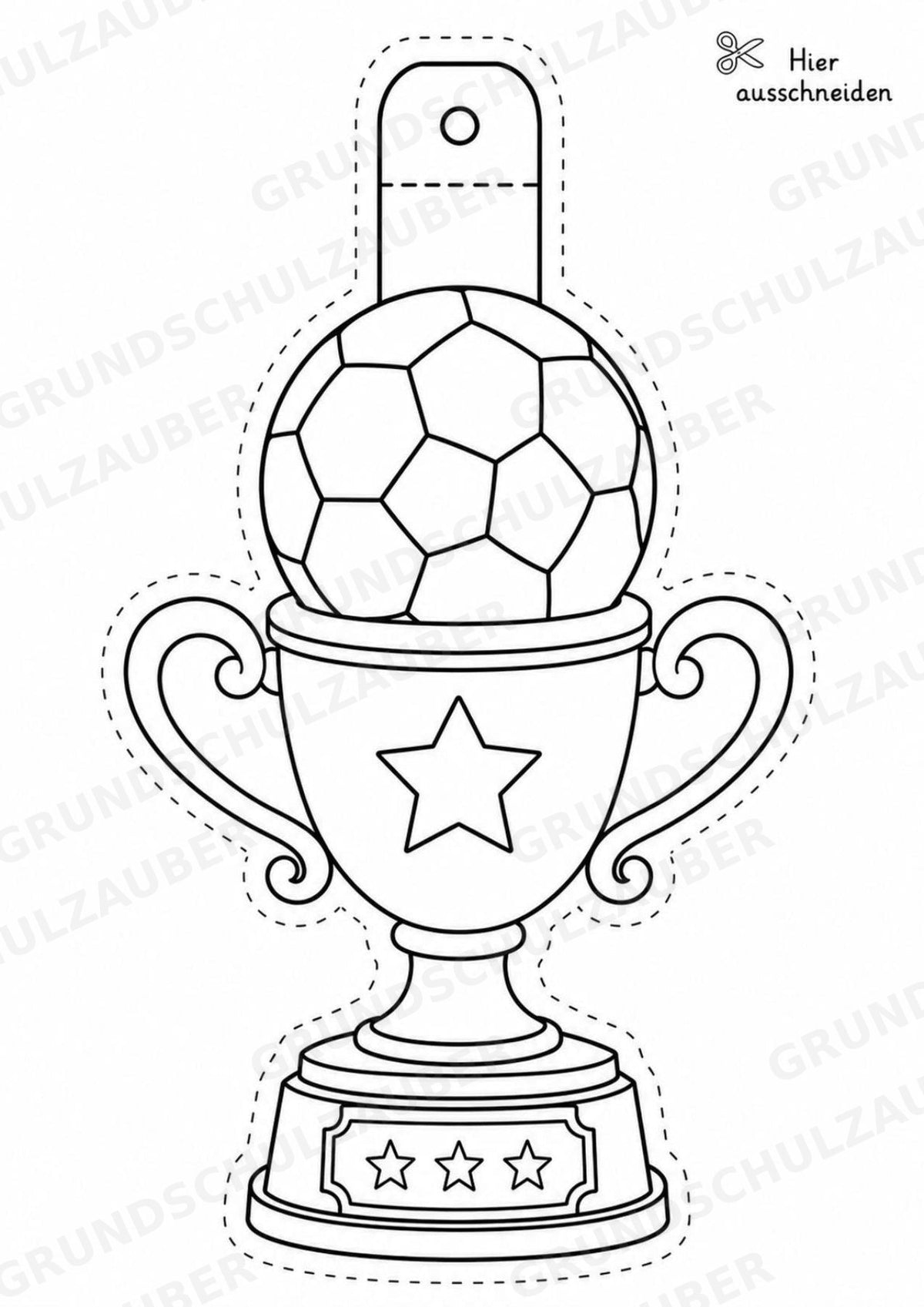 Fußball – Fensterdeko – Basteln – Ausmalbild – Ausschneiden – 15 Vorlagen – Materialseite 4