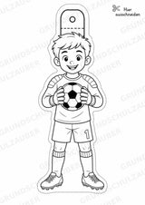 Fußball – Fensterdeko – Basteln – Ausmalbild – Ausschneiden – 15 Vorlagen – Materialseite 5
