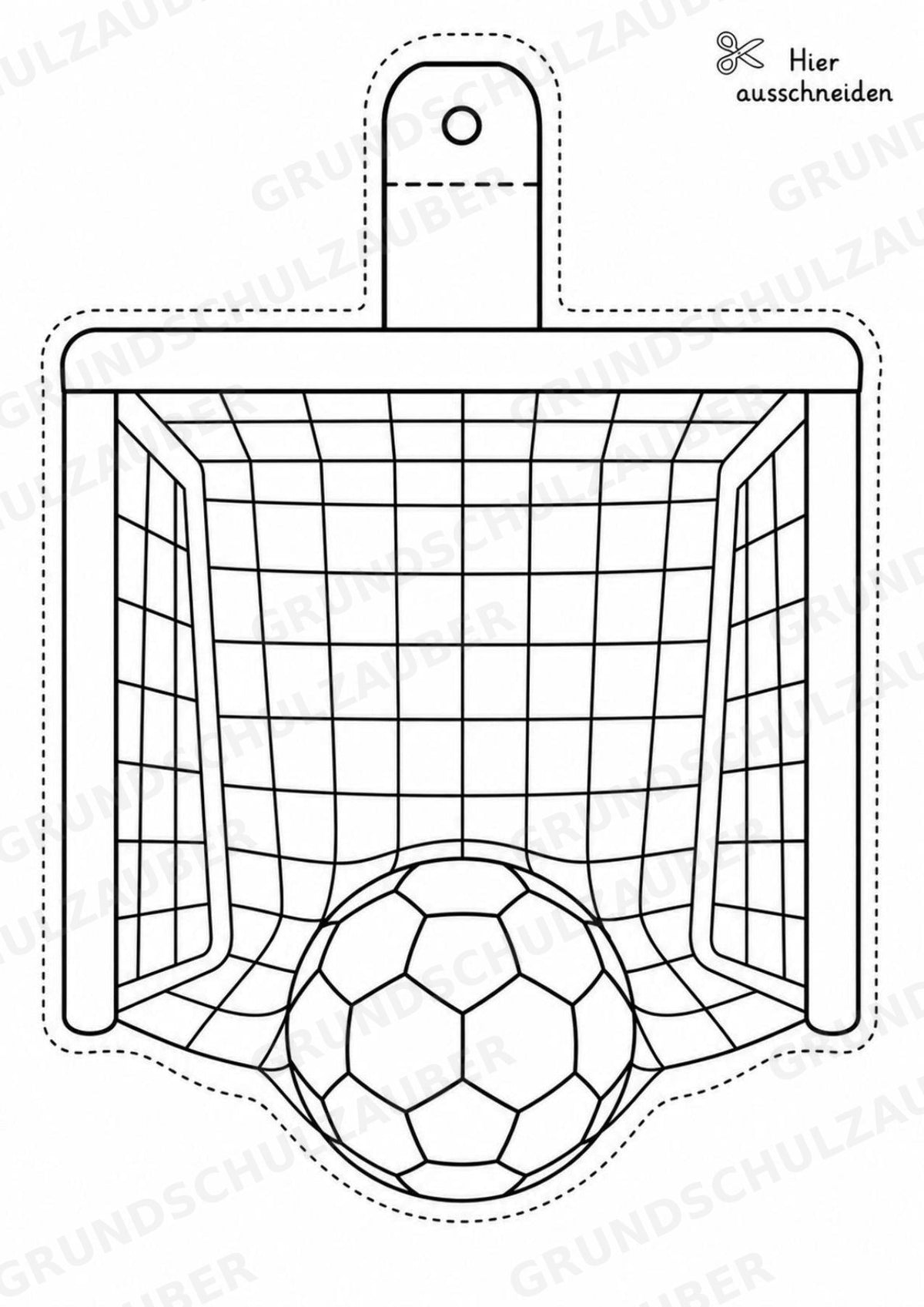 Fußball – Fensterdeko – Basteln – Ausmalbild – Ausschneiden – 15 Vorlagen – Materialseite 7
