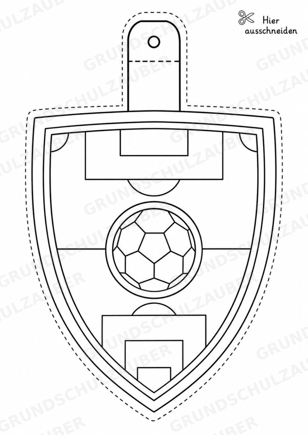 Fußball – Fensterdeko – Basteln – Ausmalbild – Ausschneiden – 15 Vorlagen – Materialseite 10