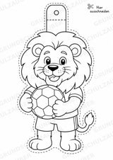 Fußball – Fensterdeko – Basteln – Ausmalbild – Ausschneiden – 15 Vorlagen – Materialseite 12