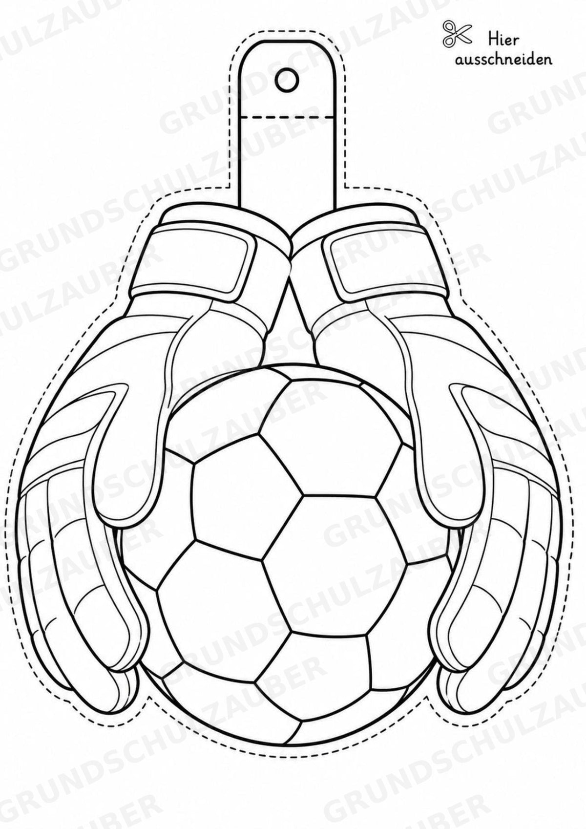 Fußball – Fensterdeko – Basteln – Ausmalbild – Ausschneiden – 15 Vorlagen – Materialseite 13