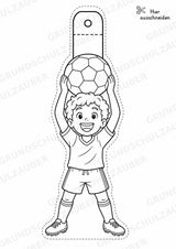Fußball – Fensterdeko – Basteln – Ausmalbild – Ausschneiden – 15 Vorlagen – Materialseite 16