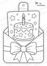 Geburtstag – Fensterdeko – Basteln – Ausmalbild – Ausschneiden – 15 Vorlagen – Materialseite 11