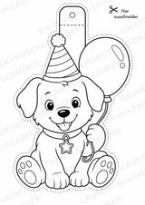 Geburtstag – Fensterdeko – Basteln – Ausmalbild – Ausschneiden – 15 Vorlagen – Materialseite 13