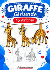Giraffe – Fensterdeko – Basteln – Ausmalbild – Ausschneiden – 15 Vorlagen – Cover