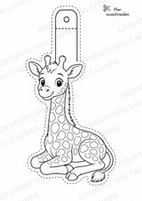 Giraffe – Fensterdeko – Basteln – Ausmalbild – Ausschneiden – 15 Vorlagen – Materialseite 4