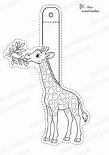 Giraffe – Fensterdeko – Basteln – Ausmalbild – Ausschneiden – 15 Vorlagen – Materialseite 5