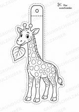 Giraffe – Fensterdeko – Basteln – Ausmalbild – Ausschneiden – 15 Vorlagen – Materialseite 6