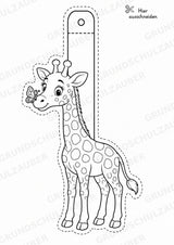 Giraffe – Fensterdeko – Basteln – Ausmalbild – Ausschneiden – 15 Vorlagen – Materialseite 8