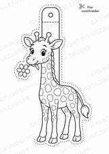 Giraffe – Fensterdeko – Basteln – Ausmalbild – Ausschneiden – 15 Vorlagen – Materialseite 15