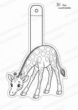 Giraffe – Fensterdeko – Basteln – Ausmalbild – Ausschneiden – 15 Vorlagen – Materialseite 16