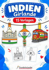 Indien – Fensterdeko – Basteln – Ausmalbild – Ausschneiden – 15 Vorlagen – Cover