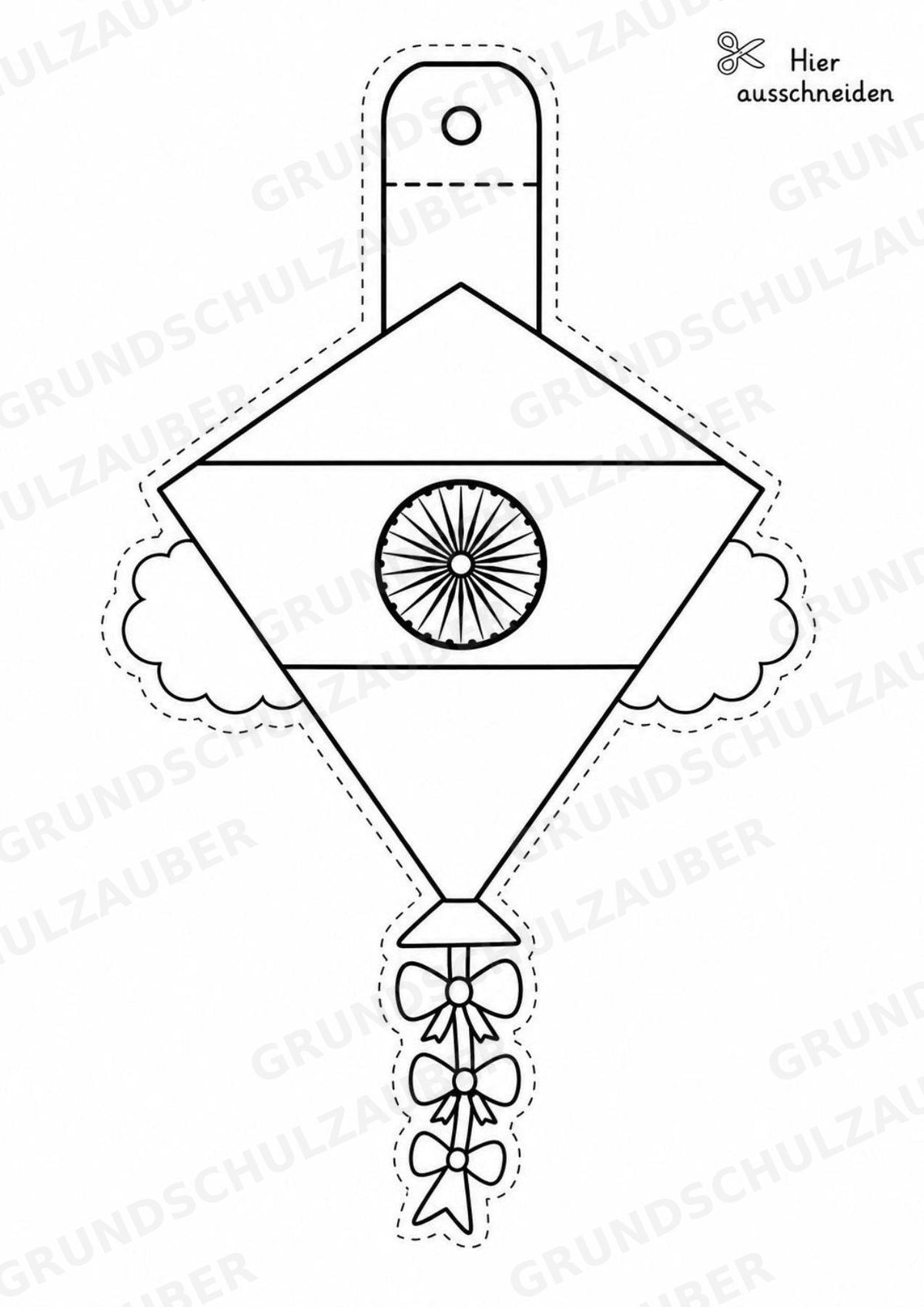 Indien – Fensterdeko – Basteln – Ausmalbild – Ausschneiden – 15 Vorlagen – Materialseite 9