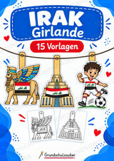 Irak – Fensterdeko – Basteln – Ausmalbild – Ausschneiden – 15 Vorlagen – Cover