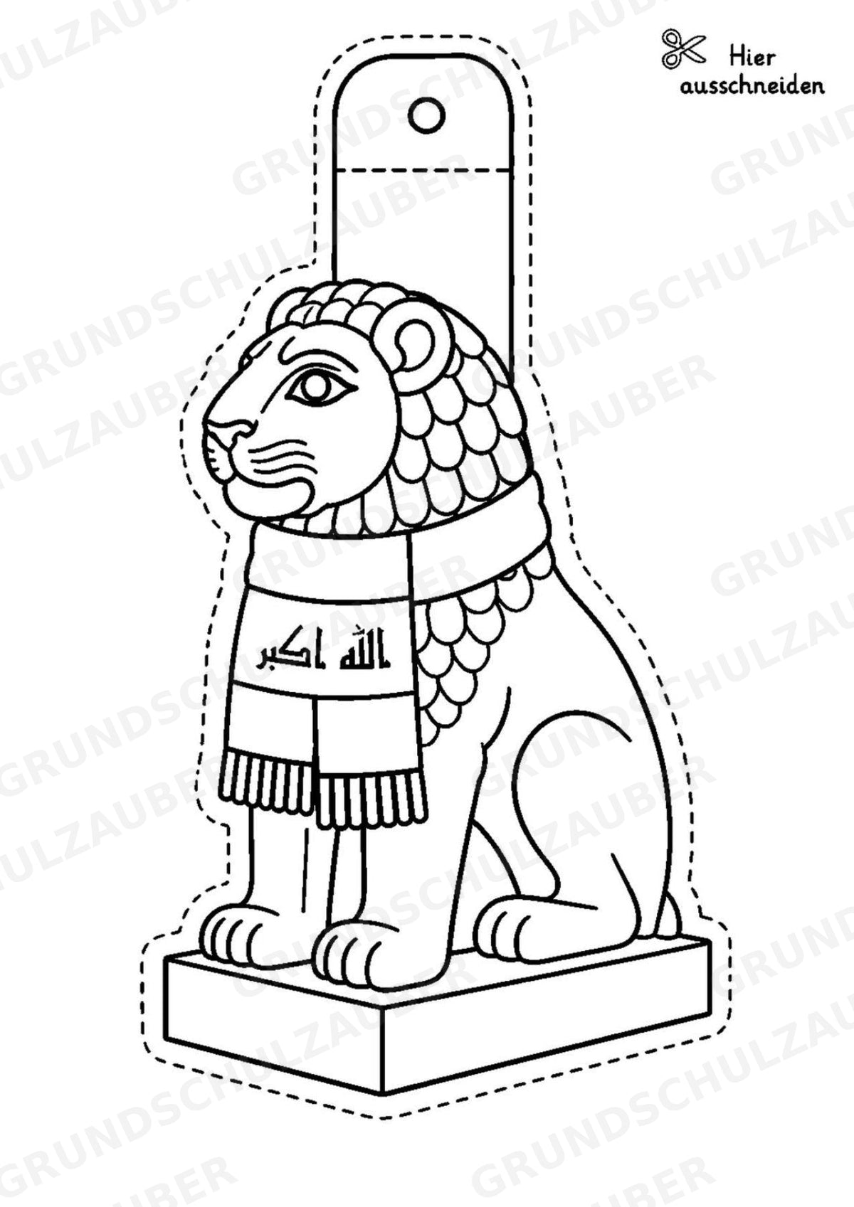 Irak – Fensterdeko – Basteln – Ausmalbild – Ausschneiden – 15 Vorlagen – Materialseite 6