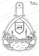 Irak – Fensterdeko – Basteln – Ausmalbild – Ausschneiden – 15 Vorlagen – Materialseite 8
