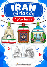 Iran – Fensterdeko – Basteln – Ausmalbild – Ausschneiden – 15 Vorlagen – Cover